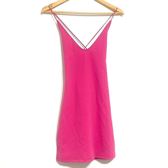 Intimately Free People NWOT Crisscross Back Mini Slipdress in Rose Violet - Picture 2 of 9